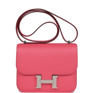 Hermès Constance 18 Rose Azalee 8W Epsom