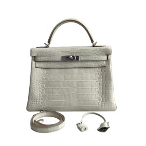 Hermès Kelly 35 Beton 8L Alligator Matt