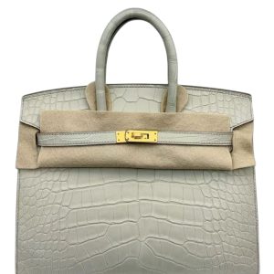 Hermès Birkin 25 Beton 8L Alligator Matt