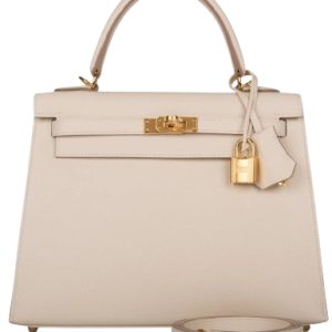 Hermès Kelly 25 Craie  10 Epsom