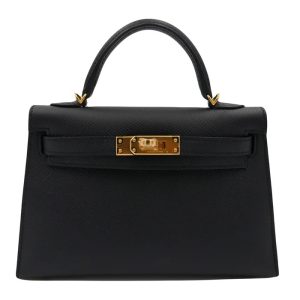 Hermès Kelly 20 Black 89 Epsom