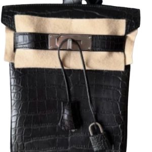 Hermès Kelly Black 89 Niloticus Crocodile Matt