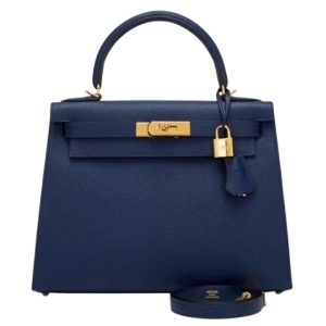 Hermès Kelly Sellier 28 Blue Saphir T7 Epsom 2021 Z