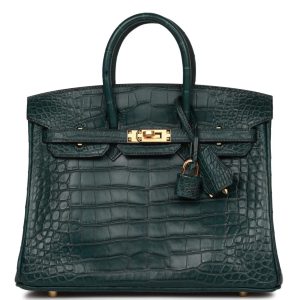 Hermès Birkin  25 Vert Cypres 6O Alligator Matt 2021 Z