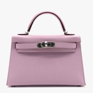 Hermès Kelly Sellier 20 Mauve Sylvestre X9 Epsom 2023 B
