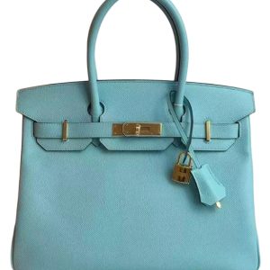 Hermès Birkin  30 Blue Atoll 3P Epsom 2015 T