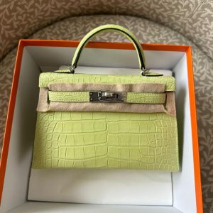 Hermès Kelly  20 Jaune Bourgeon R9 Alligator Matt 2023 B