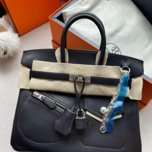 Hermès Birkin Rock 25 Black 89 Evercolor B