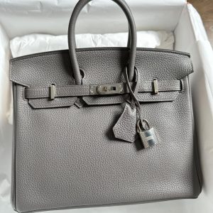 Hermès Birkin  25 Gris Etain 8F Togo C