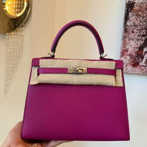 Hermès Kelly Sellier 25 Rose Poupre L3 Epsom C