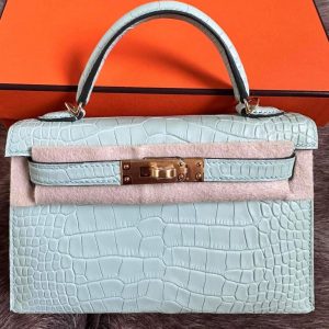 Hermès Kelly  20 Vert d'eau 6J Alligator Matt 2023 B