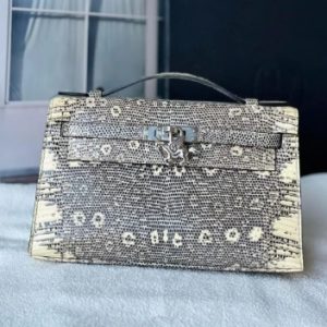 Hermès Kelly Pochette Ombre 1B Lizard Z