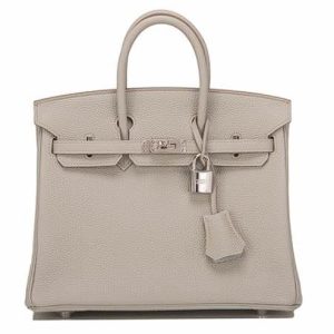 Hermès Birkin  25 Gris Pearl 80 Togo B