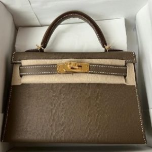 Hermès Kelly Sellier 20 Etoupe  18 Epsom B