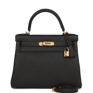 Hermès Kelly  28 Black 89 Togo U