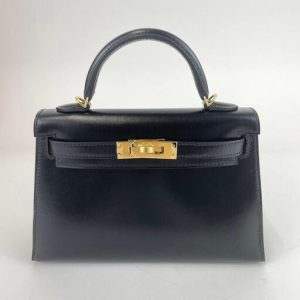 Hermès Kelly  20 Black 89 Box Z