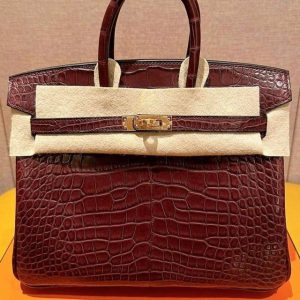 Hermès Birkin  25 Bordeaux  57 Alligator Matt 2023 B