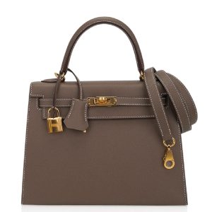Hermès Kelly Sellier 25 Etoupe  18 Epsom 2023 B