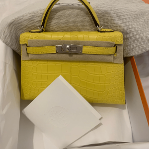 Hermès Kelly Sellier 20 Mimosa M9 Alligator Matt 2024 U