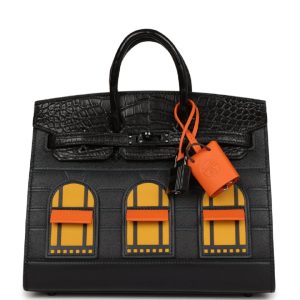 Hermès Birkin Faubourg 20 Black 89, Jaune d'or 9V, Orange H 93 Alligator Matt, Madame, Sombrero, Swift 2022 U