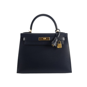 Hermès Kelly Sellier 28 Blue Nuit 2Z Madame B