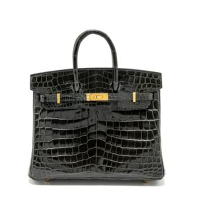 Hermès Birkin  25 Graphite 88 Niloticus Crocodile Shiny 2022 U