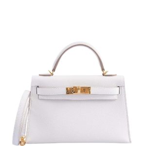 Hermès Kelly Sellier 20 Gris Pale M4 Epsom 2024 B