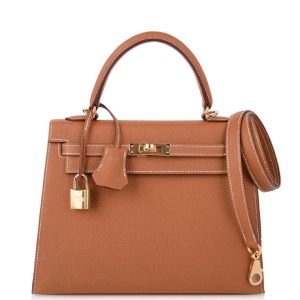 Hermès Kelly Sellier 25 Gold 37 Epsom W