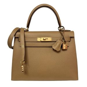 Hermès Kelly Sellier 28 Biscuit 01P Epsom 2022 U