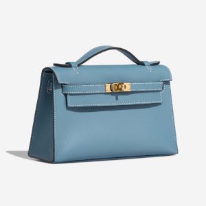 Hermès Kelly Pochette Blue Jean  75 Swift 2024