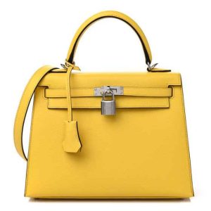 Hermès Kelly Sellier 25 Jaune de Naples 9O Epsom 2024 B