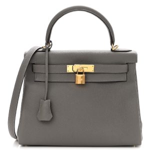 Hermès Kelly  28 Gris Meyer 0L Togo B