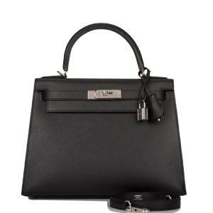 Hermès Kelly Sellier 28 Black 89 Epsom 2024 W