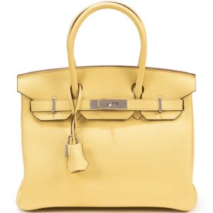 Hermès Birkin  30 Jaune Poussin 1Z Togo B
