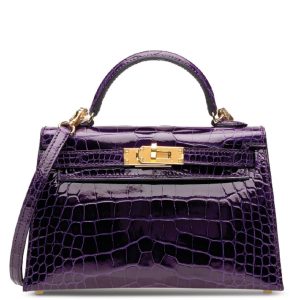 Hermès Kelly  20 Cassis N5 Alligator Shiny Y