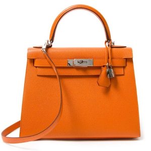 Hermès Kelly Sellier 25 Orange H 93 Epsom