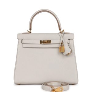 Hermès Kelly  25 Gris Pale M4 Togo B