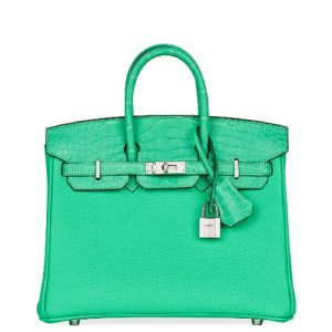 Hermès Birkin Touch 25 Vert Comics 0Z Alligator Matt, Togo U