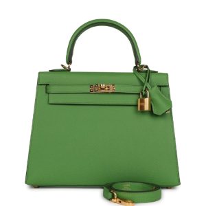 Hermès Kelly Sellier 25 Vert Yucca A8 Epsom B