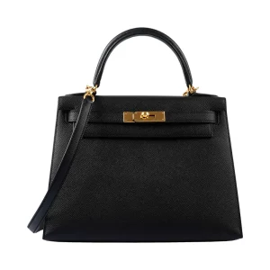 Hermès Kelly Sellier 28 Black 89 Epsom U