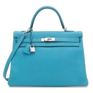 Hermès Kelly  35 Blue Turquoise 7B Togo 2016 R