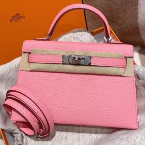 Hermès Kelly  20 Rose Confetti 1Q Chevre Myzore U