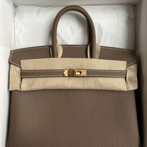 Hermès Birkin  25 Etoupe  18 Togo W