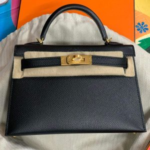 Hermès Kelly Sellier & HSS 20 Black 89 Epsom 2021 Y