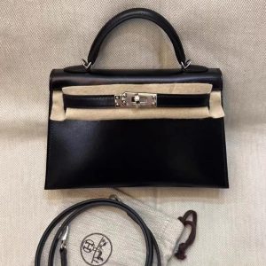 Hermès Kelly  20 Black 89 Box B
