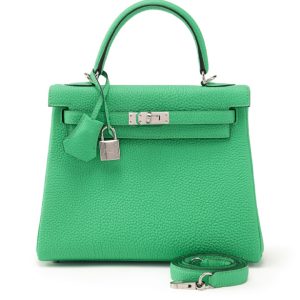 Hermès Kelly  25 Vert Comics 0Z Togo B