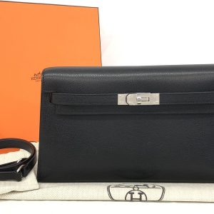 Hermès Kelly Elan Black 89 Chevre Myzore B