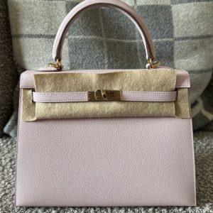 Hermès Kelly Sellier & HSS 25 Mauve Pale 09 Epsom B