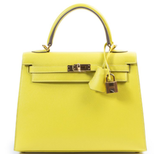 Hermès Kelly Sellier 25 Lime 9R Epsom D