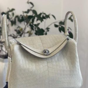 Hermès Lindy  30 Beton 8L Niloticus Crocodile Matt A